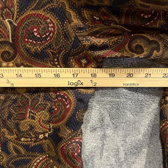 Vintage JH Collectibles Blazer Womens Large Paisley Collarless Made USA 90s - Picture 5 of 7